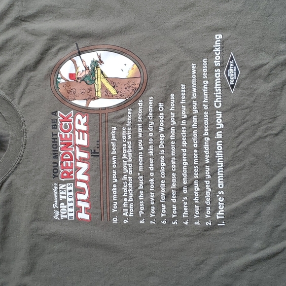 Vintage Jeff Foxworthy's REDNECK HUNTER TSHIRT SHIRT XXXL 3XL - Picture 2 of 5